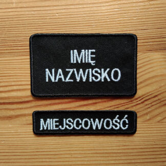 Naszywka OSP Imiennik + Miejscowość Kolor Biały