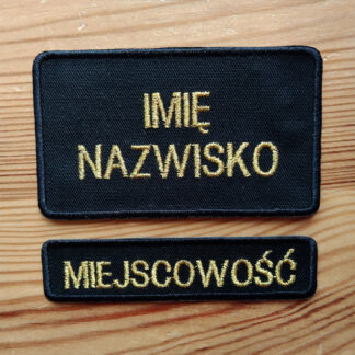 Naszywka OSP Imiennik + Miejscowość Kolor Złoty