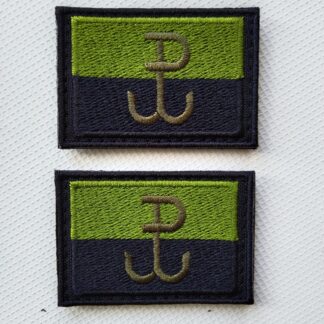 Naszywka Flaga Polska Gaszona POLSKA WALCZĄCA Komplet 2szt.