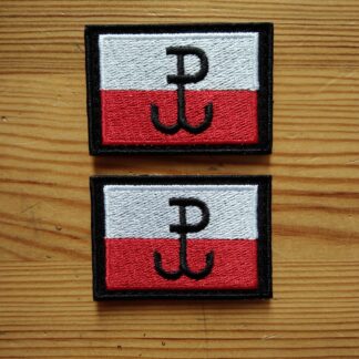 Naszywka Flaga Polska POLSKA WALCZĄCA Komplet 2szt.