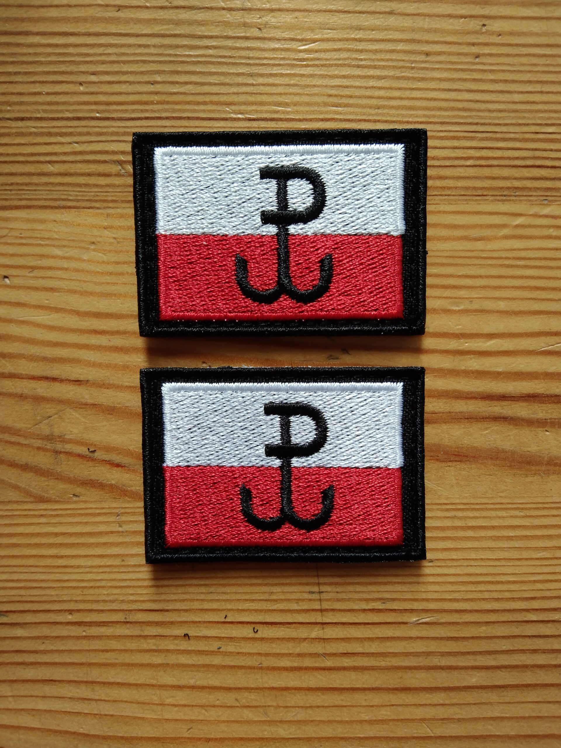 Naszywka Flaga Polska POLSKA WALCZĄCA Komplet 2szt.