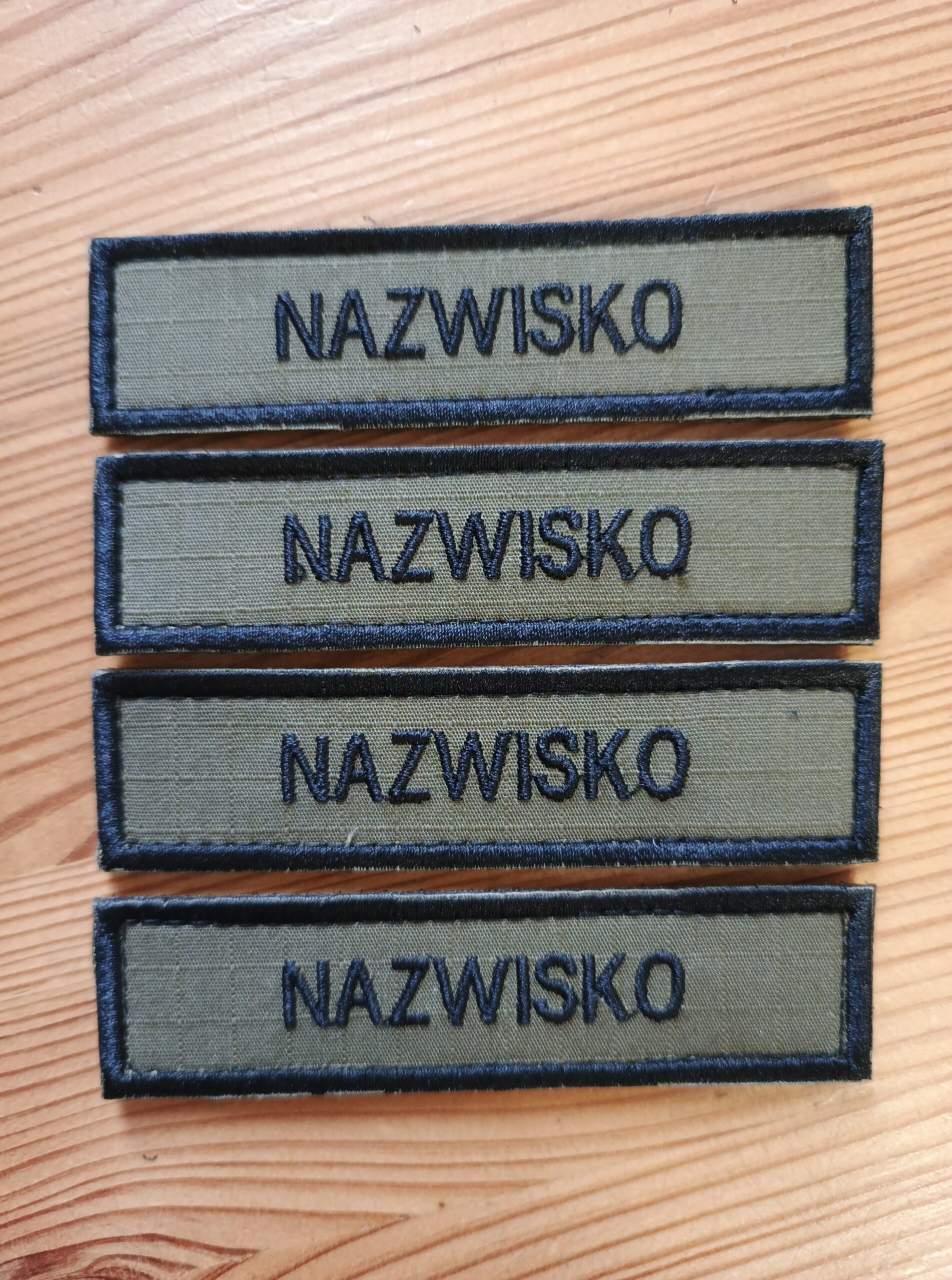 Imienniki Wojskowe Tło Oliwkowe Komplet 4szt.