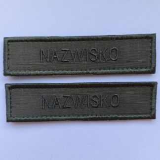 Imienniki Wojskowe Tło Oliwkowe Komplet 2szt.